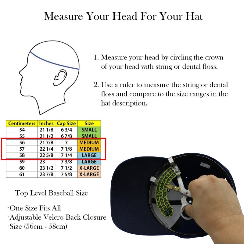 Top Level Baseball Cap Hat Men Women - Classic Adjustable Plain Blank, NAV Navy - Image 4